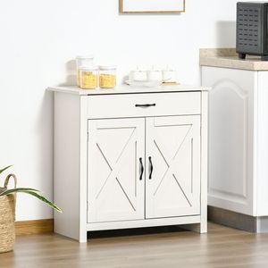 Mobiletto/Credenza da 32 pollici in stile rustico con anta scorrevole, organizer per cucina, soggiorno, ingresso, con cassetti, in legno, per sala da pranzo - Product Image 2