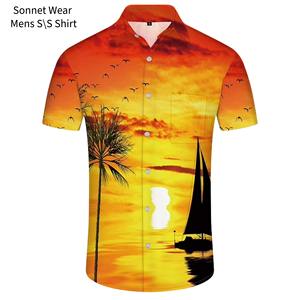 Chemises à manches courtes imprimées AOP pour hommes - Product Image 3