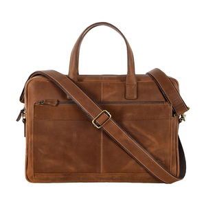 Wholesale <b>Men's</b> Genuine <b>Leather</b> Briefcase Business Office Shoulder <b>Bag</b> Cowhide & Crazy Horse <b>Leather</b> Fully Customizable ODM/OEM - Product Image 1