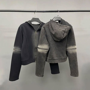 Sudadera con Capucha Corta Informal para Hombre, Sudadera Holgada de Gran Tamaño, Estilo Hip Hop Urbano, Prenda Superior para la Calle - Product Image 3