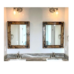 Pinewood Vintage Bathroom <b>Mirror</b> Frame Distressed Finish Wholesale - Product Image 3