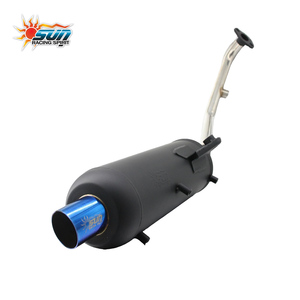 Nuevo Sistema de Escape de Acero Inoxidable SUN Racing Ajustable para Scooter N-MAX V2 AEROX V2, con Sensor y Punta Negra/Azul - Product Image 5