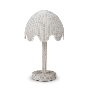 Rattan scallop edge table lamps indoor lighting <b>supplies</b> for home decor premium quality desk lamp - Product Image 1