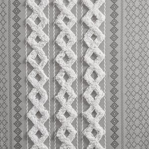 Pannello di tenda stampato a righe in ciniglia di cotone con fodera elegante mantovana per la decorazione della casa - Product Image 6