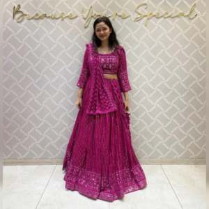Designer Fancy Border Lace Work Lehenga Choli pour les fêtes et les clubs Elegant Wear - Product Image 2
