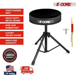 Silla de Baterista Acolchada con Espuma Viscoelástica de 3 Pulgadas de Grosor, Cómoda, con Capacidad de 330 Libras, Ajustable - Product Image 2