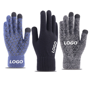 Gants d'hiver antidérapants personnalisés avec logo, points antidérapants, compatibles écran tactile, respirants, à doigts complets, unis - Product Image 5