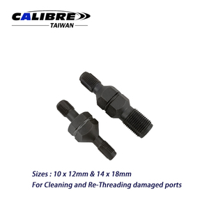 Juego de 2 herramientas de acero para limpiar roscas de bujías TAIWAN CALIBRE de 10, 12, 14 y 18 mm - Product Image 2
