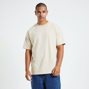 Meilleur T-shirt surdimensionné à manches courtes 100 % coton pour homme, personnalisable avec impression sur l'épaule, idéal pour le fitness, fabrication OEM - Product Image 1