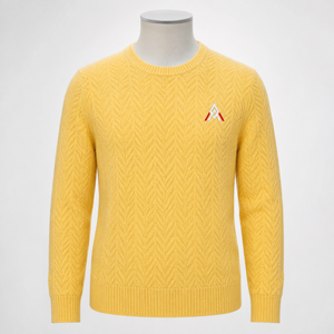 Pull en cachemire raffiné pour homme, col rond, anti-rides, respirant, texture douce et luxueuse, coupe confortable, look minimaliste, pour tous les jours - Product Image 1