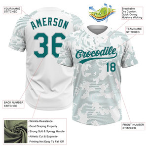 Maillot de baseball rayé personnalisé à manches courtes boutonné unisexe, uniforme de softball à rayures fines pour équipe - Product Image 6