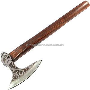 Hache Viking de Haute Qualité en Acier Damas de Steel Craft International, Tête d'Hache en Acier Damas, Manche en Bois de Frêne avec Lame Gravée pour Découpe DIY - Product Image 6