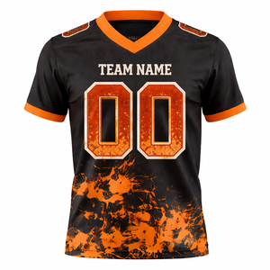 เสื้อฟุตบอลอเมริกันแบบกำหนดเอง OEM แบรนด์ส่วนตัว ชุดทีมสำหรับสโมสร โรงเรียน ลีก โลโก้และหมายเลขแบบกำหนดเอง โพลีเอสเตอร์ 100% - Product Image 3