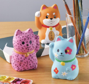สินค้าขายดี คุณภาพเยี่ยม งานฝีมือสไตล์ญี่ปุ่น DIY ระบายสีเอง แมวนำโชคเคลือบสี - Product Image 2