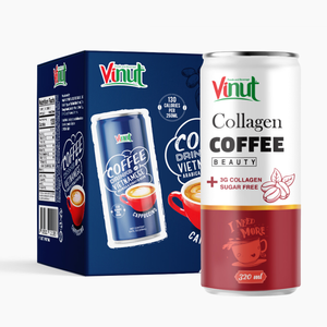 Café au collagène Arabica & Robusta VINUT 320ml-Sans produits laitiers, sans OGM, sans gluten, marque privée, échantillon gratuit, OEM/ODM - Product Image 1