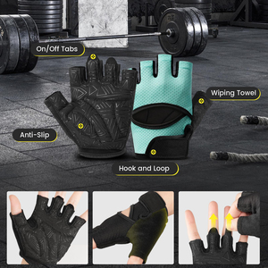 Gants de musculation à prix de gros avec double sangle de maintien du poignet, antidérapants, robustes, pour la musculation et la protection des mains - Product Image 4