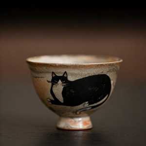 2026 Handmade Minimalist Home Decor <b>Ceramic</b> Animal Print Japanese Rituals Serving <b>Cup</b> With Trendy Pattern By UO INDIA - Product Image 2