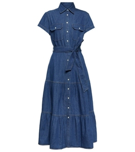 Vestido Vaquero Personalizable de Alta Calidad para Mujer, Transpirable, Cómodo, Informal, de Algodón - Product Image 1