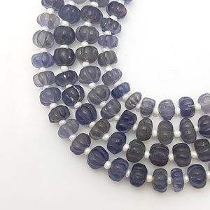 ลูกปัดอิโอไลต์รูปฟักทองขนาด 5–7 มม. สำหรับทำเครื่องประดับ ขายส่ง - Product Image 4