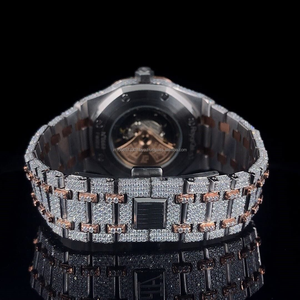 2024 diseño personalizado de lujo Hip Hop Iced Out Bust Down Square Dial Real VVS Moissanite diamantes relojes hombres mujeres Bling reloj - Product Image 3