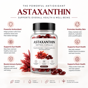 Capsules de Gélules Molles d'Astaxanthine à Marque Blanche 12mg – Astaxanthine Naturelle pour la Santé des Yeux, des Articulations et de la Peau - Product Image 4