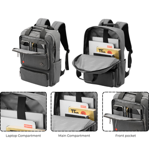 Custom Logo 960 Business <b>Laptop</b> Backpack 15.6 Inch Waterproof PVC Coated Polyester Men's Travel Bag USB Large Capacity - Product Image 5