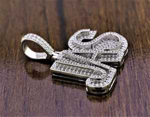 Colgante de Lujo Estilo Hip Hop con Letra Personalizada Iced Out, Diamante Moissanita VVS de Alto Brillo, Plata de Ley 925 - Product Image 2