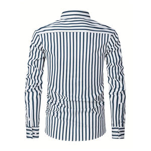 Chemise habillée slim fit 100 % coton sergé pour homme, idéale pour les tenues professionnelles – Fournisseur en gros de marques privées - Product Image 2