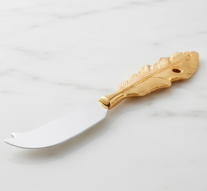 Feather Cheese <b>Knife</b> Stainless Steel <b>Spreader</b> Gold Silver Rose Gold Metal Handle Cheese Tool For Kitchen Use - Product Image 3