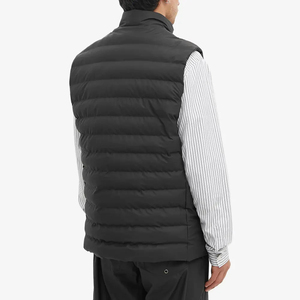 Gilet matelassé sportif imperméable noir pour homme, col montant, fermeture éclair, sans manches, léger et chaud, ODM - Product Image 2