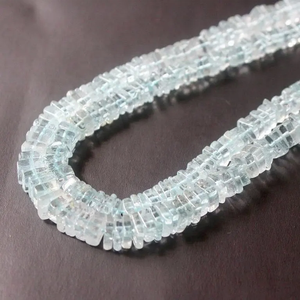 4mm 5mm Natural Blue Aquamarine Smooth <b>Heishi</b> Square <b>Beads</b> Wholesale Gemstone <b>Beads</b> for Jewelry and Necklace Making New Trending - Product Image 1