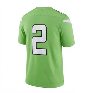 Camiseta Deportiva de Fútbol Americano Parrot Green para Hombre, Transpirable, con Malla Frontal, 100% Poliéster, Secado Rápido, Manga Corta - Product Image 2