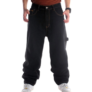 Pantalones Vaqueros de Mezclilla de Algodón de Alta Calidad Personalizados para Hombre, Moda Urbana, Vaqueros Holgados Desgastados y Rotos - Product Image 2