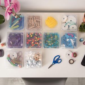 Set di 10 Contenitori in Plastica con Coperchio a Scatto, Prodotti negli USA, per Organizzare Perline, Materiali Artistici, Adesivi e Altri Usi - Product Image 5