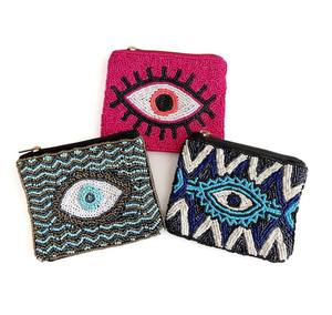 Beaded Coin Purse Handmade Zipper Closure Creative Style Handcrafted Beadwork Perfect for storing coins cash cards key and other - Product Image 3