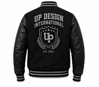 Veste universitaire personnalisée pour homme, entièrement noire, en laine avec manches en cuir PU, lettres brodées, style baseball, bomber, hiver, haute qualité, OEM