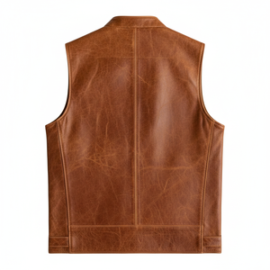 Nouvelle veste d'extérieur vintage pour homme, sport de chasse, écologique, réversible, coupe-vent, respirante, en toile et cuir véritable, pour l'automne - Product Image 2