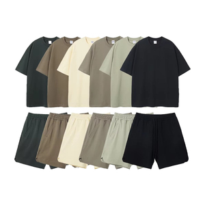 Summer Men's Embroidered <b>Knitted</b> Customized Casual 2-Piece Short Sleeve T-shirt and Shorts <b>Set</b> Comfortable Men Shorts <b>Sets</b> - Product Image 6