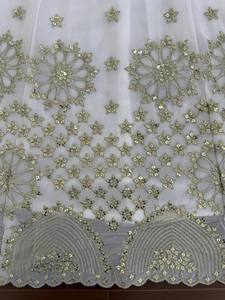 Conjunto de Lehenga con Lentejuelas Blancas Bordadas, Blusa de Tela de Red, Dupatta, Vestido de Novia Indio Pakistaní - Product Image 4