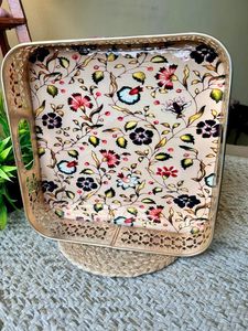 En gros, ensemble de plateaux et pots en corne Pichwai, faits main, au toucher réel, motif animalier indien, pour cadeau de remerciement - Product Image 3