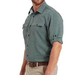 Camisas de Pesca para Exteriores, Manga Larga, con Botones, Ropa de Pescador, Protección Solar, Transpirable, con Bolsillo - Product Image 3