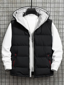 Double Zipper Puffer <b>Vest</b> Winter <b>Thermal</b> Insulated Outerwear Custom Logo Bodywarmer Bulk - Product Image 1