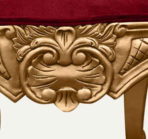 Sillón de Lujo Hecho a Mano con Tapicería, Estilo Europeo, Dorado, de Madera de Caoba, Muebles para Sala de Estar, para Apartamentos y Hoteles - Product Image 4