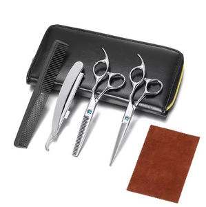 Ensemble de ciseaux de coiffure professionnels avec lames en acier inoxydable et kit de peignes pour usage en salon, nouveau style, kit de barbier aiguisé - Product Image 5