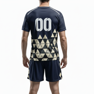 Men Short Sleeve Soccer Jersey <b>Set</b> Adult Football Uniform Soccer Shirt Fully Customized With Player Name and Number & Team Logo - Product Image 2