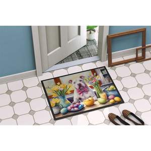 Nouveau extérieur et intérieur 18H X 27W antidérapant lavable Pile basse Pâques Pit Bull Terrier paillasson tapis d'entrée pour la décoration intérieure - Product Image 4