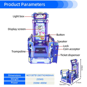 Let's Jump Interactive Trampoline Arcade <b>Machine</b> Coin Operated <b>Amusement</b> Park Equipment Ticket Redemption Game for Kids Zone - Product Image 2