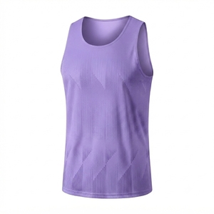 Camiseta Deportiva Personalizada Unisex de Spandex/Poliéster, Estampada, para Primavera/Verano, de Secado Rápido, Transpirable, sin Mangas, con Impresión Digital, para Maratón - Product Image 3