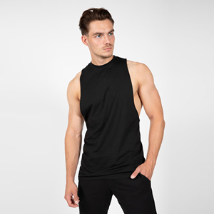 Débardeur de musculation en coton léger, respirant, séchage rapide, écologique, 180g, avec emmanchement profond, OEM, marque privée - Product Image 1