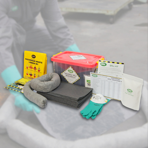 Portable 15L Universal Spill Kit with Clear Box | Compact Emergency Spill Response Kit for Oil, Fuel & Chemical Absorption - Product Image 1